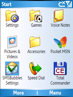 SMS Bubbles settings icon